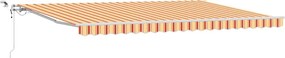 vidaXL Ύφασμα Ομπρέλας Κίτρινο και Πορτοκαλί 500 x 350 εκ Πολυεστέρας