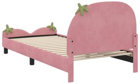 vidaXL Κρεβάτι Παιδικής Κρεβατοκάμαρας με Κεφαλάκι Ροζ 90 x 190 cm