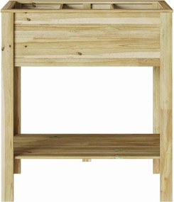 vidaXL Υψηλός Γλάστρα με ράφι Καφέ 85,5 x 46,5 x 96 εκ.