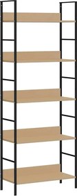 vidaXL Ραφιέρα 5 Επιπέδων Δρυς 60x27,6x158,5 εκ. Επεξεργασμένο Ξύλο