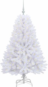 vidaXL Τεχνητό Χριστουγεννιάτικο Δέντρο με Άξονα με βάση Λευκό 150 cm