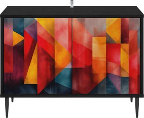 vidaXL Ντουλάπι TV HEESCH 69 x 33 x 50,5 εκ. Μαύρη Δρυς