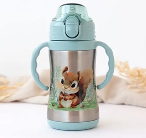 Παγούρι Θερμός Kiokids με Λαβές Σκιουράκι 280ml 6m