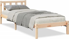 vidaXL Πλαίσιο Κρεβατιού Μακρύ Χωρίς Στρώμα 90x220 εκ Μασίφ Πεύκο