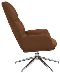 vidaXL Πολυθρόνα Relax Καφέ από Συνθετικό Καστόρι