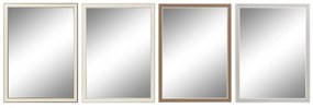Τοίχο καθρέφτη DKD Home Decor Λευκό Καφέ Γκρι 56 x 2 x 76 cm (4 Μονάδες)