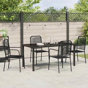vidaXL Σέτ φαγητού για κήπο 5 pcs Μαύρο