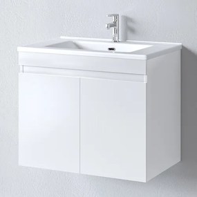 Martin Omega 75 White Gloss - Βάση Επίπλου Με Νιπτήρα (75x45)