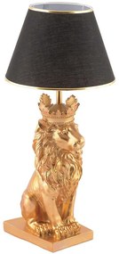 Φωτιστικό Επιτραπέζιο Lion King 390FLH2242 22x60cm E27 60W Black-Gold Opviq