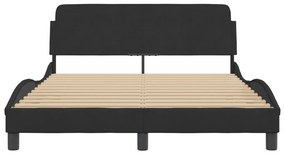 vidaXL Σκελετός Κρεβατιού Χωρίς Στρώμα Μαύρο 140x200 εκ. Βελούδινο