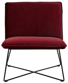 Πολυθρόνα Riverton 331, Κόκκινο, 81x70x78cm, Ταπισερί, Πόδια: Μεταλλικά