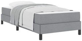 vidaXL Κρεβάτι με ελατήρια Άλλο Ανοιχτό γκρι 90 x 190 cm ύφασμα