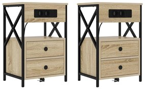 vidaXL Κομοδίνο Sonoma Δρυς 40 x 31 x 60 εκ. Επεξεργασμένο ξύλο