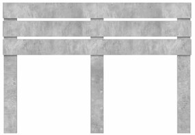 vidaXL Κεφαλάρι με κεφαλάρι Σκυρόδεμα Γκρι 160 cm Επεξεργασμένο ξύλο