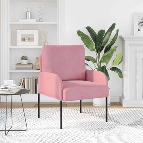 vidaXL Καναπέδες με μαξιλάρι 55cm Ροζ Κόντρα πλακέ