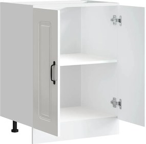 vidaXL Ντουλάπι βάσης νεροχύτη Kalmar Γυαλιστ. Λευκό 60x46x81,5 εκ.