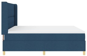 vidaXL Κρεβάτι Box Spring με Στρώμα Μπλε 180x200 εκ Υφάσματος