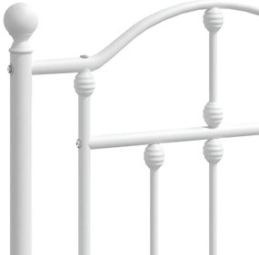 vidaXL Κεφαλάρι Λευκό 180 εκ. Μεταλλικό