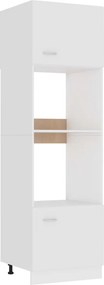 vidaXL Ντουλάπι Μικροκυμάτων "Lyon" Λευκό 60x57x207 εκ. από Τεχνητό Ξύλο