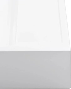 vidaXL Νιπτήρας Λευκός 50x50x12,3 εκ. Συνθετικός από Τεχνητό Μάρμαρο