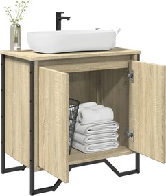 vidaXL Ντουλάπι Νιπτήρα Μπάνιου Sonoma Δρυς 60x35x60 εκ. Επεξ. Ξύλο