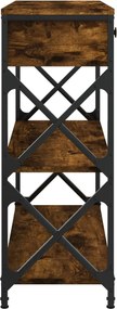 vidaXL Τραπέζι Κονσόλα Καπνιστή Δρυς 75x28x75 εκ. Επεξεργ. Ξύλο