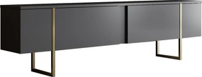 Έπιπλο Τηλεόρασης Ανθρακί / Χρυσό FLUPER 180x30x50