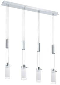 Φωτιστικό Οροφής Led Aggius 91546 White Eglo Μέταλλο,Γυαλί