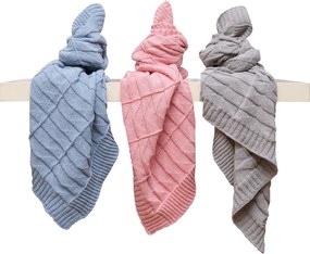 Κουβέρτα Πλεκτή Αγκαλιάς 70x90 Νόλαν Σιέλ Viopros