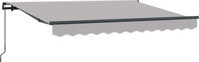 vidaXL Αναδιπλούμενη τέντα Ανοιχτό γκρι 250 x 200 cm ύφασμα