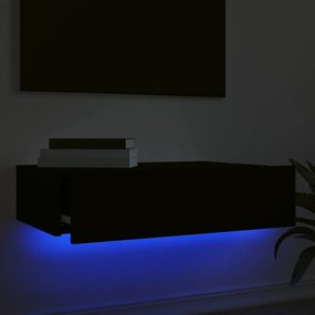 vidaXL Έπιπλο Τηλεόρασης με LED Μαύρο 60 x 35 x 15,5 εκ.