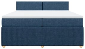 ΚΡΕΒΑΤΙ BOXSPRING ΜΕ ΣΤΡΩΜΑ ΜΠΛΕ 200X200 ΕΚ. ΥΦΑΣΜΑΤΙΝΟ 3287562