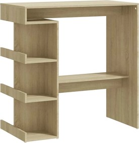 vidaXL Τραπέζι Μπαρ με Ράφια Sonoma Δρυς 100x50x101,5 εκ. Επεξ. Ξύλο