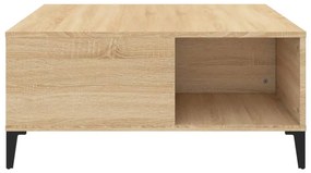 vidaXL Τραπεζάκι Σαλονιού Sonoma Δρυς 80x80x36,5 εκ. Επεξεργασμ. Ξύλο