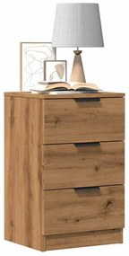 vidaXL Κομοδίνα 2 τεμ.Αρτισιανή Δρυς 40x36x65 εκ. Επεξ. Ξύλο