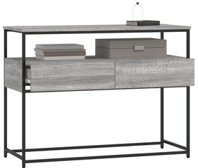 Τραπέζι Κονσόλα Γκρι Sonoma 100x40x75 εκ. Επεξεργασμένο Ξύλο - Γκρι