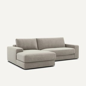 Γωνιακός καναπές από βελούδινο chenille ύφασμα, Skander