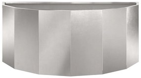 vidaXL Γλάστρα Ασημί 90 x 45 x 35 cm Ανοξείδωτο ατσάλι
