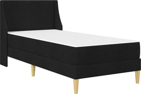 vidaXL Σκελετός κρεβατιού με στρώμα Μαύρο 90 x 200 cm Πολυεστέρας