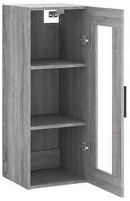 vidaXL Ντουλάπι Τοίχου Γκρι Sonoma 34,5 x 34 x 90 εκ.