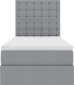 vidaXL Κρεβάτι με αποθηκευτικό χώρο και στρώμα 90 x 190 cm Πολυεστέρας