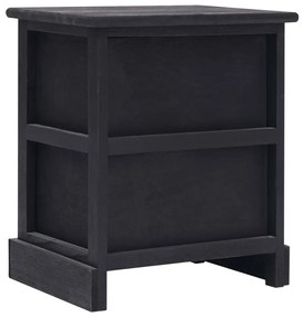 vidaXL Κομοδίνα 2 τεμ. Μαύρα 38 x 28 x 45 εκ. από Ξύλο Παυλώνιας
