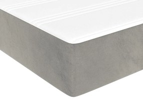 ΚΡΕΒΑΤΙ BOXSPRING ΜΕ ΣΤΡΩΜΑ ΑΝΟΙΧΤΟ ΓΚΡΙ 90X200 ΕΚ. ΒΕΛΟΥΔΙΝΟ 3144309