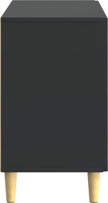 vidaXL Πλαϊνό γραφείο Μαύρο 89 x 34,5 x 60 εκ. Επεξεργασμένο Ξύλο