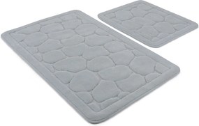 Bathmat Set (2 Pieces) Lino - Blue Multicolor