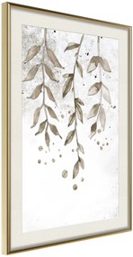 Αφίσα - Curtain of Leaves - 20x30 - Χρυσό - Με πασπαρτού