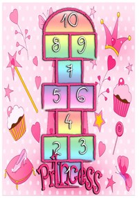 Παιδικό χαλί C7678.09 Σειρά KIDDER Ρόζ με Κρόσια 80Χ150 εκ. 80x150x1 εκ.