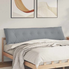 vidaXL Μαξιλάρι Πλάτης Ανοιχτό γκρι 200 x 50 x 19 cm ύφασμα