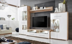 SAALA 3 Wall Unit (monument oak/white) DIOMMI FUR-SAALA-3-DAMO/BIP-KPL DIOMMI-60-20248