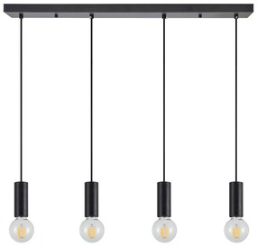 Φωτιστικό Οροφής  SE21-BL-4-4BL ADEPT TUBE Black Pendant+ - 77-8482 - 51W - 100W - 77-8482